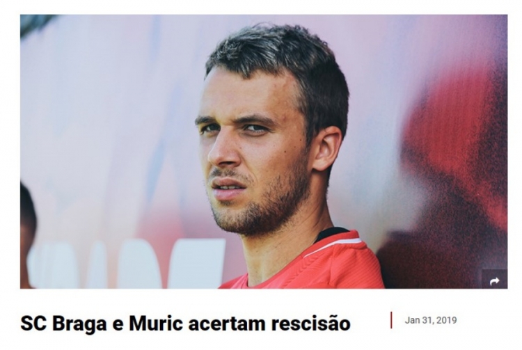 Robert Murić i Braga raskinuli ugovor