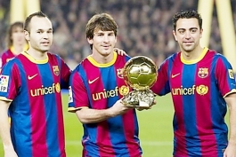 Iniesta, Messi i Xavi