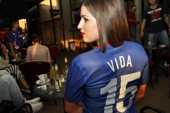 Odbojka&scaron;ica Dunja Novalić utakmice je pratila u dresu svog dečka Domagoja Vide