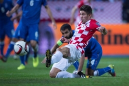 Andrej Kramarić postiže pogodak protiv Azerbajdžana