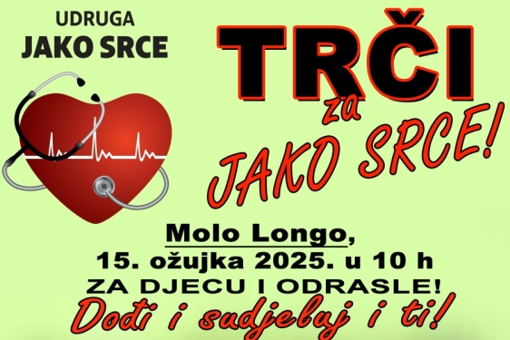 Trči za jako srce u subotu na riječkoj šetnici Molo longo