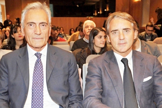 Gabriele Gravina i Roberto Mancini