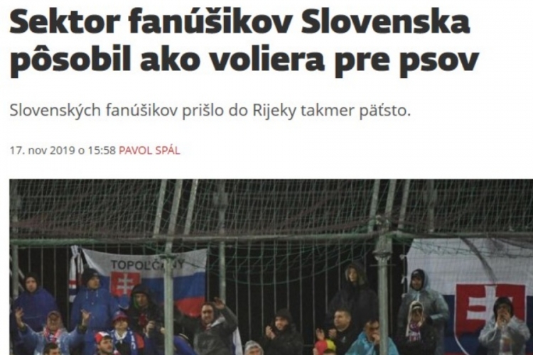 KAVEZ ZA PSE Slovački mediji zaprepašteni tretmanom njihovih navijača tijekom utakmice na Rujevici