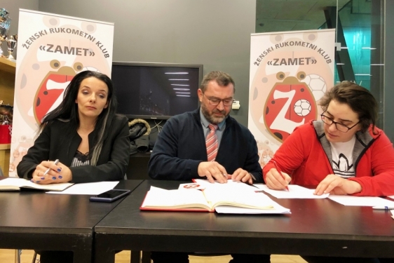 Predsjednica ŽRK Zamet Ivana Lesjak, glavni tajnik RSSSlaviša Bradić i tajnica ŽRK Zamet Jelena Piršl