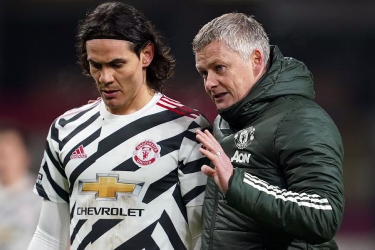 Edinson Cavani i Ole Gunnar Solskjaer