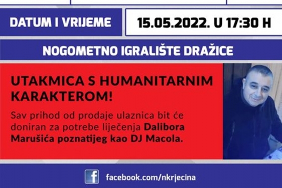 Rječina u nedjelju dočekuje Lovran, sav prihod ide za liječenje DJ Macole
