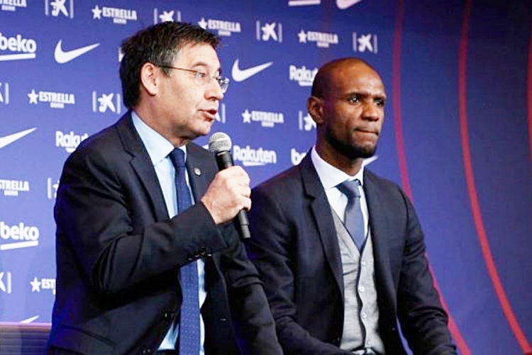 Josep Maria Bartomeu i  Eric Abidal