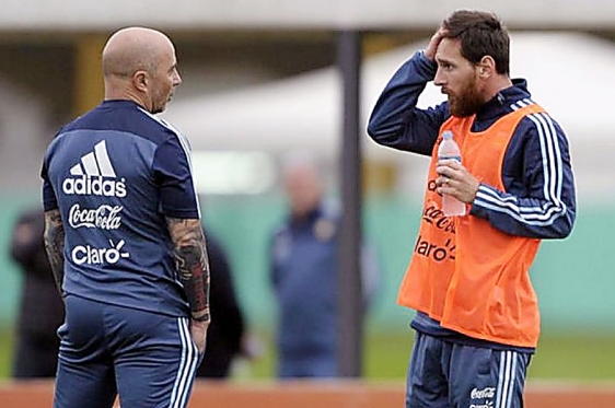 Jorge Sampaoli i Leo Messi