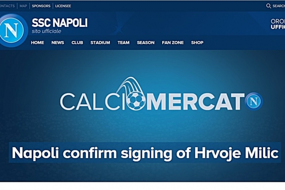 Napoli službeno potvrdio, Hrvoje Milić postao igrač vodećeg kluba Serije A