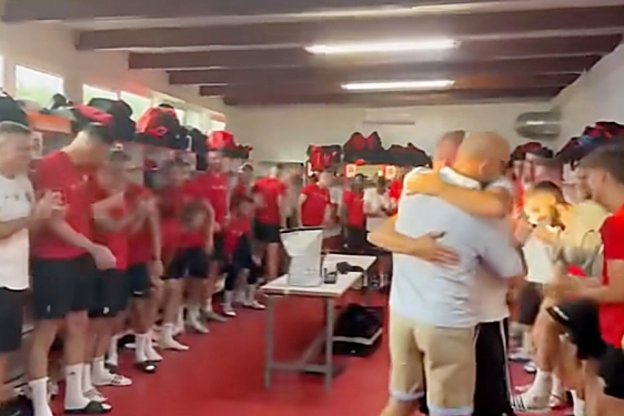 Ovdje nitko nije normalan, pogledajte kako se momčad Gorice oprostila od Željka Sopića
