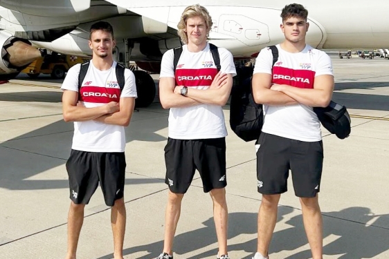 Primorjaši Viktor Tončinić, Gabrijel Burburan i Mauro Ivan Čubranić  u finalu U-19 EP