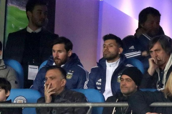 Messi i Aguero gledali utakmicu u Manchesteru
