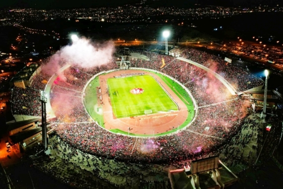 Fotka stadiona Tractora tijekom utakmice Lige prvaka