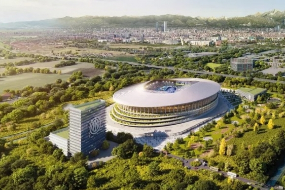 Inter objavio fotografije projekcije novog stadiona s jednim neboderom