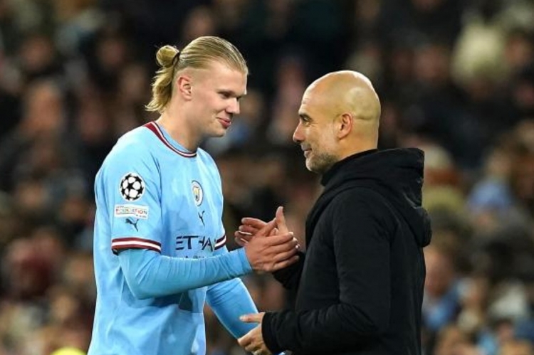 Haaland i Guardiola