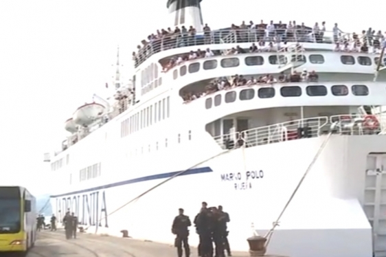 Marko Polo doplovio u Split, navijače Rijeke dočekala jedino policija