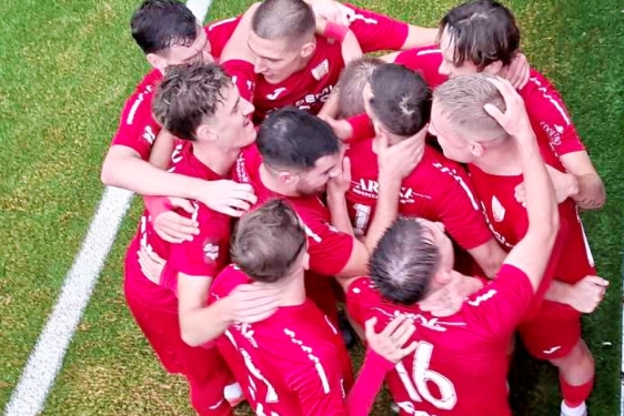 Slavlje nakon prvoga pogotka na novom igralištu