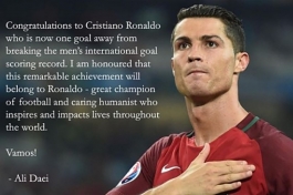 Ali Daei čestitao Cristianu Ronaldu na novom rekordu