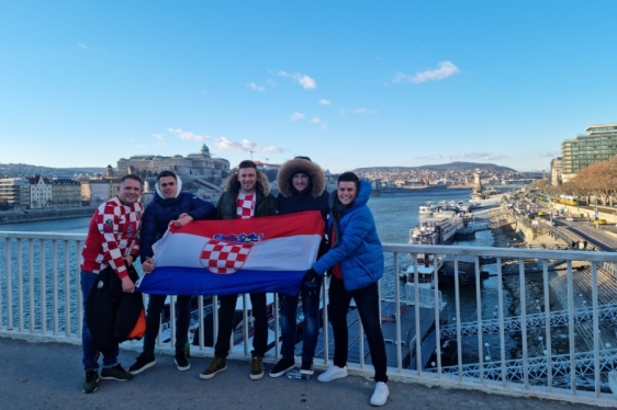 Marko Žiganto, Matko Mahulja, Edi Kurolt, Marko Zoričić i Borna Dminić u Budimpešti