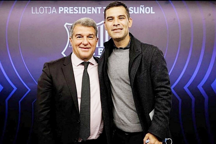 Joan Laporta i Rafa Marquez 