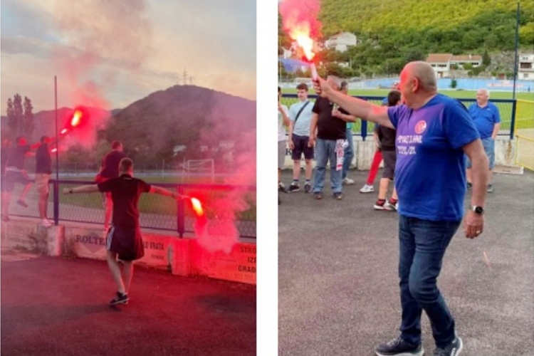 Predsjednik Marko Prpić predvodio je bakljadu u Crikvenici