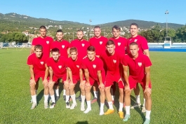 Slijeva stoje: Kosić, Balent, Begović, Srzentić, Legac, J. Mendirla, donji red: Hunčak, Došen, Rožajac, Vinars, Delibegović, Rabijac