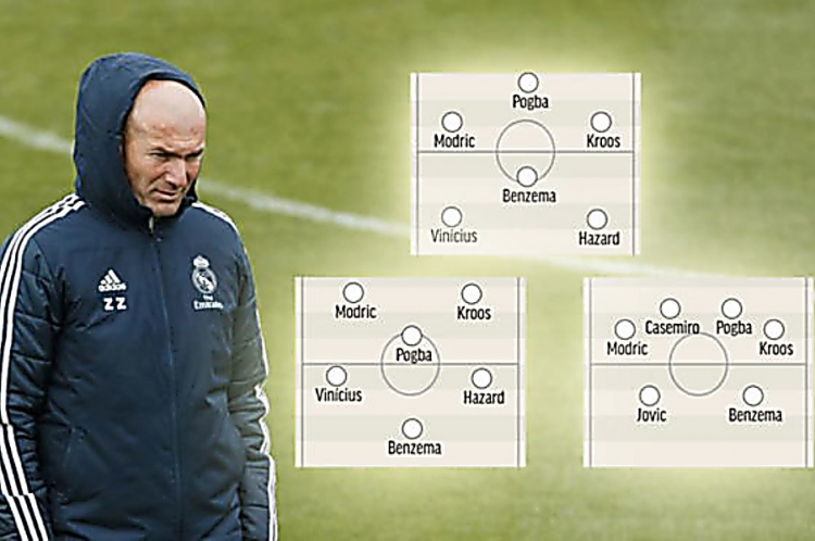 Zinedine Zidane pripremio tri varijante igre s trojicom novih igrača