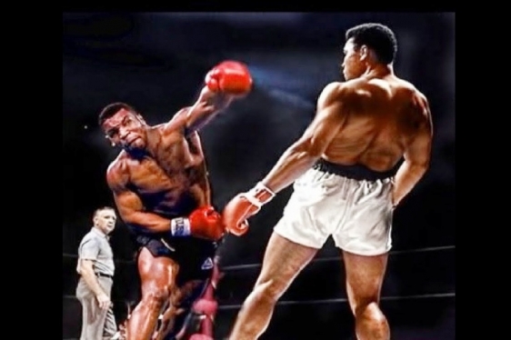 Tyson i Ali tijekom imaginarnog meča