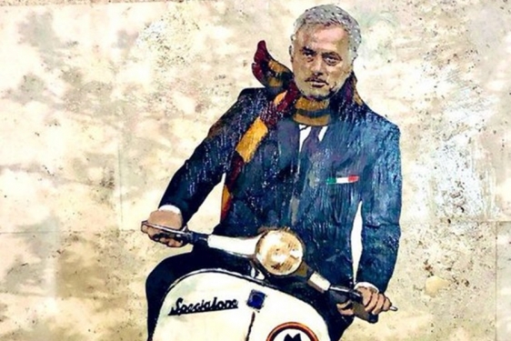 Jose Mourinho još nije ni došao na Olimpico, a već je dobio svoj mural u Rimu
