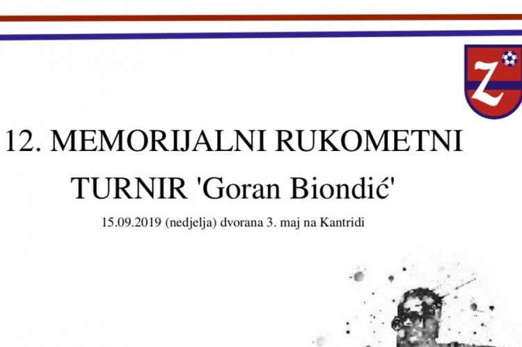 U nedjelju se održava 12. Memorijalni rukometni turnir Goran Biondić